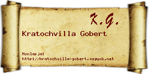 Kratochvilla Gobert névjegykártya